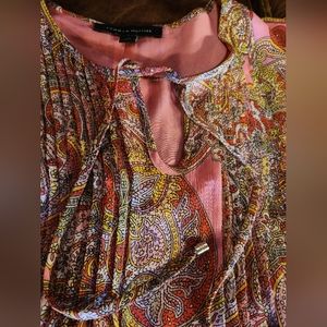 Small Fun pink paisley boho blue.